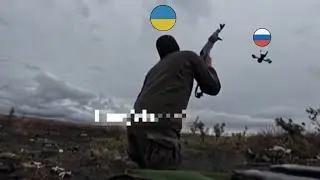Ukrainian soldiers tried to shoot down a Russian fiber-optic-guided drone, and then it happened.