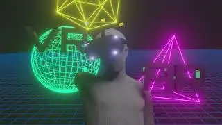 ART visual 3d new modern cyberpunk render animation