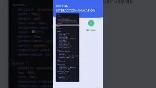 Button Interaction Animation in html and CSS . #shorts
