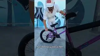 Pincho mi rueda y vuelvo así a casa 😏 #bmx