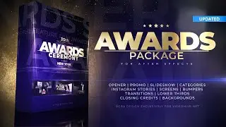 Golden Awards Ceremony Pack for Adobe After Effects [ perfect for Epic Event Promo or Slideshow ]