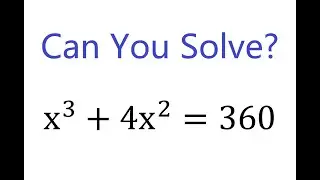 Math Olympiad | How to Solve this Cubic Equation?
