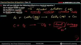 How will you indicate the following effects in a chemical equation ?(a) A solution made in water(b)