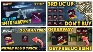 🔴M4 GLACIER BACK IN BGMI // 3RD UC UP EVENT RELEASE DATE // FREE UC WELCOME BACK EVENT TRICK
