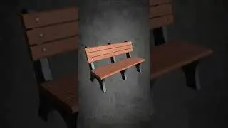 Turntable render Bench Prop Blender3D Unity Asset Packs 