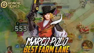 MARCO POLO THE BEST FARM LANE GAMEPLAY, KING TRUE DAMAGE HONOR OF KINGS