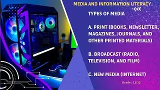 TYPES OF MEDIA │PRINT MEDIA │ BROADCAST MEDIA │ NEW MEDIA