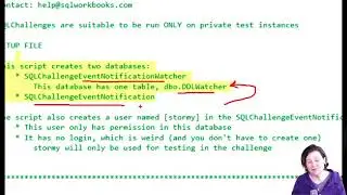 SQLChallenge: Event Notifications - Setup