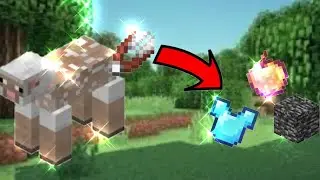 Minecraft Bedrock Edition, But sheering sheeps drops OP items