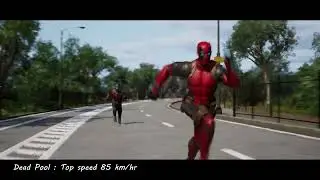 Marvel superhero running speed comparision 3d animation