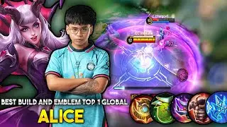 REVAMP ALICE BEST BUILD AND EMBLEM 2025  | TOP 1 GLOBAL ALICE BUILD | MP THE KING ALICE BUILD EMBLEM