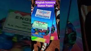 #English Honours Guess Paper (BRABU) Part 3 📚📚