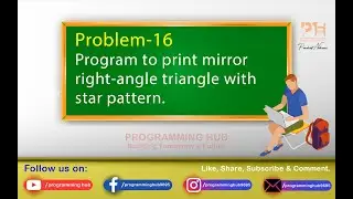 Program to print mirror right-angle triangle with star pattern.