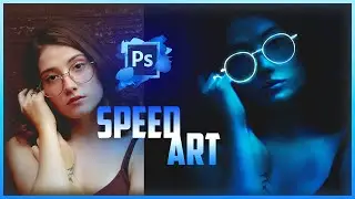 Glow Effect | Applying Glow Effect For Face | Speed Art | Neon Glow Effect