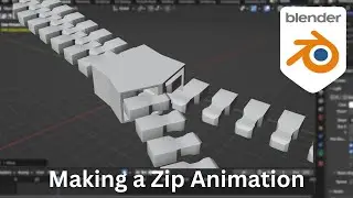 how to Make a Zip Animation in Blender | Blender tutorial