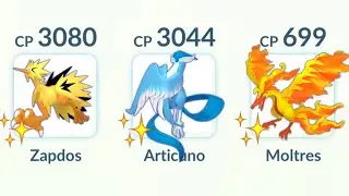 using ✨ SHINY GALARIAN (Zapdos, Articuno, Moltres) in Pokemon GO MASTER LEAGUE.