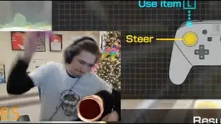 xQc breaks controller after losing in Mario Kart