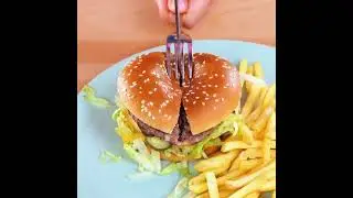 Best way to cut Burger,daveli, vadapav👌😋