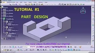 Catia Tutorial #1 | How to create a object in a Part Design Workbench | CAD CAM CAE UGNX SOLIDWORKS