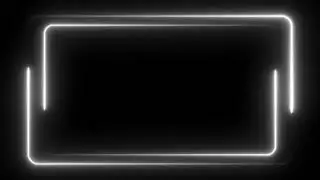 No Copyright Royalty Free White Neon Frame Background Overlay | Black Screen | Free Download📥👇