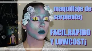 MAQUILLAJE DE SERPIENTE¡ facil y rapido para HALLOWEN¡ y SUPER barato¡