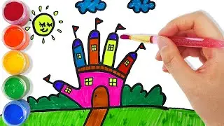 How to draw castle? / Как нарисовать замок? / كيفية رسم القلعة؟ / महल कैसे आकर्षित करें?