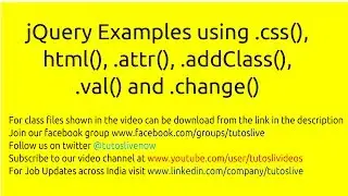 jQuery Examples By Tutoslive