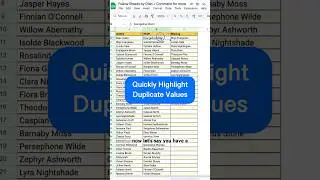 Quickly highlight duplicate values in Google Sheets! 