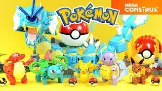 Pokémon Eevee Ivysaur Wartortle Pikachu Charmeleon & Gyarados Buildable Figure Mega Construx