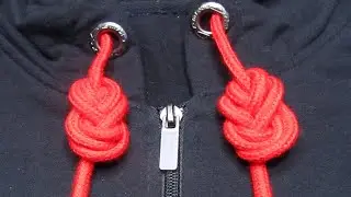 Ave Craft: How to Tie Hoodie Strings. Easy instructions for tying Paracord Teardrop Knot/Pipa Knot.