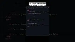 Mastering CSS Specificity: External CSS vs Inline CSS Explained! #csstutorial #codewithmayur