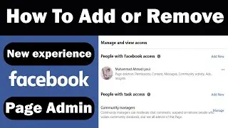 Facebook New Page Experience Admin Setting 2022 || How to add Admin on Facebook Page New Update