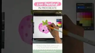 Painting live watercolors in Procreate. Cute fruit. Follow and watch the full video. #Procreate