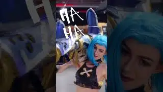 PAINT THE TOWN BLUE 💙 JINX COSPLAY 💙 ARCANE SEASON 2 HYPE #Arcane #Shorts