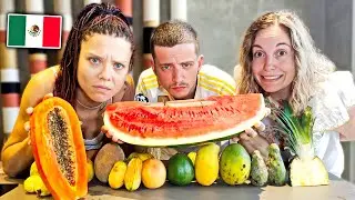 MI FAMILIA PRUEBA FRUTAS MEXICANAS EXOTICAS por PRIMERA VEZ y SE EMOCIONAN CON EL SABOR de MEXICO 🇲🇽