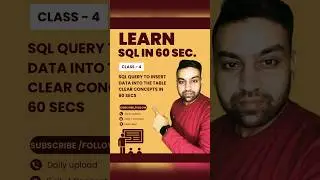 🔴 Class 4 - SQL query to insert data into the table 