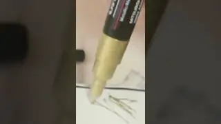 ACTIVATING MINI GOLD POSKA!! #art #drawing #shorts#satisfying#asmrvideo