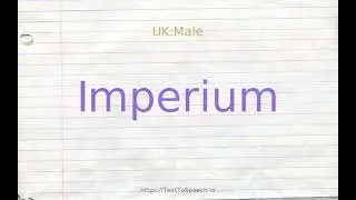 How to pronounce imperium