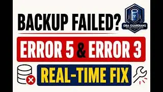 SQL Server Backup Failed?  Error 5 & Error 3 Explained | Real-Time Demo |