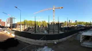 360° Video. Строительство школы с детским садом в ЖК Скандинавия ЮГ