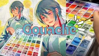 Gouache Painting 🍀✨ Thử Thách Vẽ Kiên Nhẫn 💦