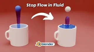 Stop flow for fluid in blender | Blender fluid simulation