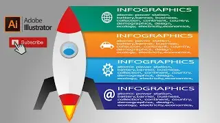 Rocket infographic  Illustrator Tutorial