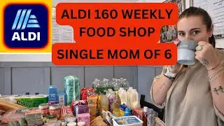 ALDI £160 WEEKLY FOOD SHOP SINGLE MOM OF 6 II WEEKLY FOOD SHOP II ALDI SHOPPING II SINGLE MOM