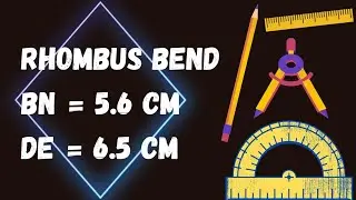Construct the Rhombus BEND☝When two diagonals are given🔴Construct the following quadrilaterals🔴Steps