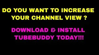 download  and install tube buddy 2020
