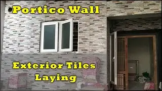Portico Wall Tile Design | How to install Wall tile | Portico Elevation tiles Laying