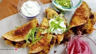 Cheesy Beef  Baked Tacos // Easy and Delicious with homemade Garlic Sauce ❤️