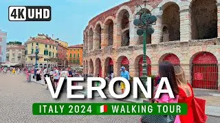 VERONA Walking Tour 4K 🇮🇹 ITALY 2024 💘 ROMEO & JULIET Stage