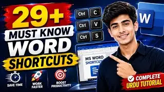 29+ MS Word Keyboard Shortcuts You Must Know! ⌨️ | Complete Urdu Tutorial